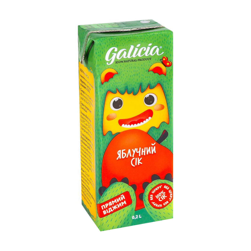Сік Galicia Яблучний, 200 мл